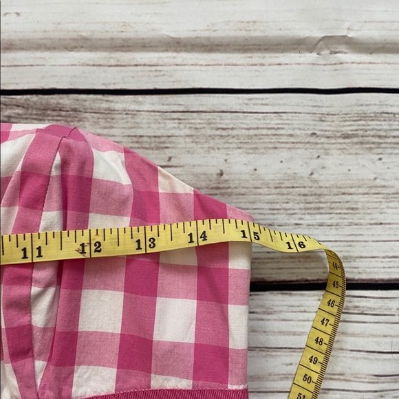 LILLY PULITZER Pink Gingham Strapless Dress - Picture 8 of 16